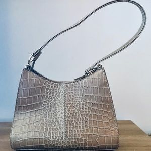 Liz Claiborne Baguette Faux Alligator Purse Bag